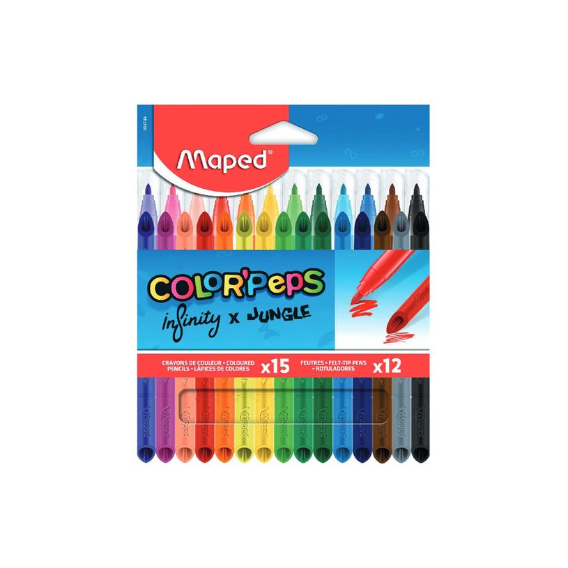 3154149847440-Maped Color'Peps Infinity x Jungle - Juego de pinturas de colores y rotuladores - colores -P_405243801_4-2