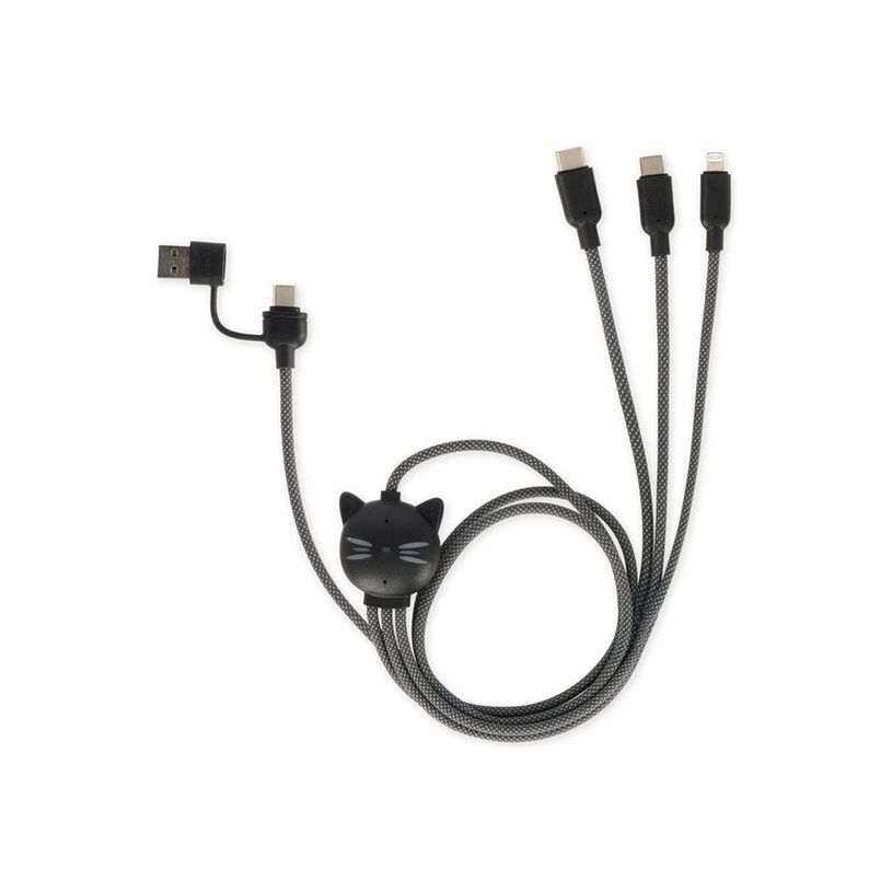 8052694017415-LEgami Three Hugs - Câble USB - 24 pin USB-C (M) with detachable USB-C to USB-A adapter pour 24 pin USB-C, Lightning (M) - 1.2 m - 3 e-P_405243906_3-0