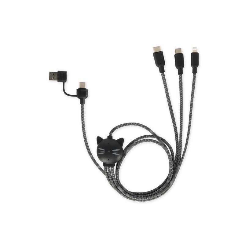 8052694017415-LEgami Three Hugs - Câble USB - 24 pin USB-C (M) with detachable USB-C to USB-A adapter pour 24 pin USB-C, Lightning (M) - 1.2 m - 3 e-P_405243906_4-1