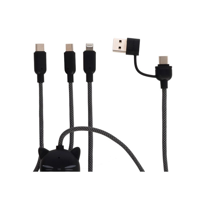 8052694017415-LEgami Three Hugs - Câble USB - 24 pin USB-C (M) with detachable USB-C to USB-A adapter pour 24 pin USB-C, Lightning (M) - 1.2 m - 3 e-P_405243906_5-2