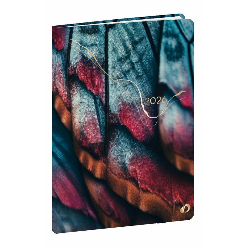 3371010524549-Agenda Année Civile - AFFAIRES FR - Couverture Hipsy - Papillon - 10x15 cm - Semainier - 13 mois de décembre à déc--0