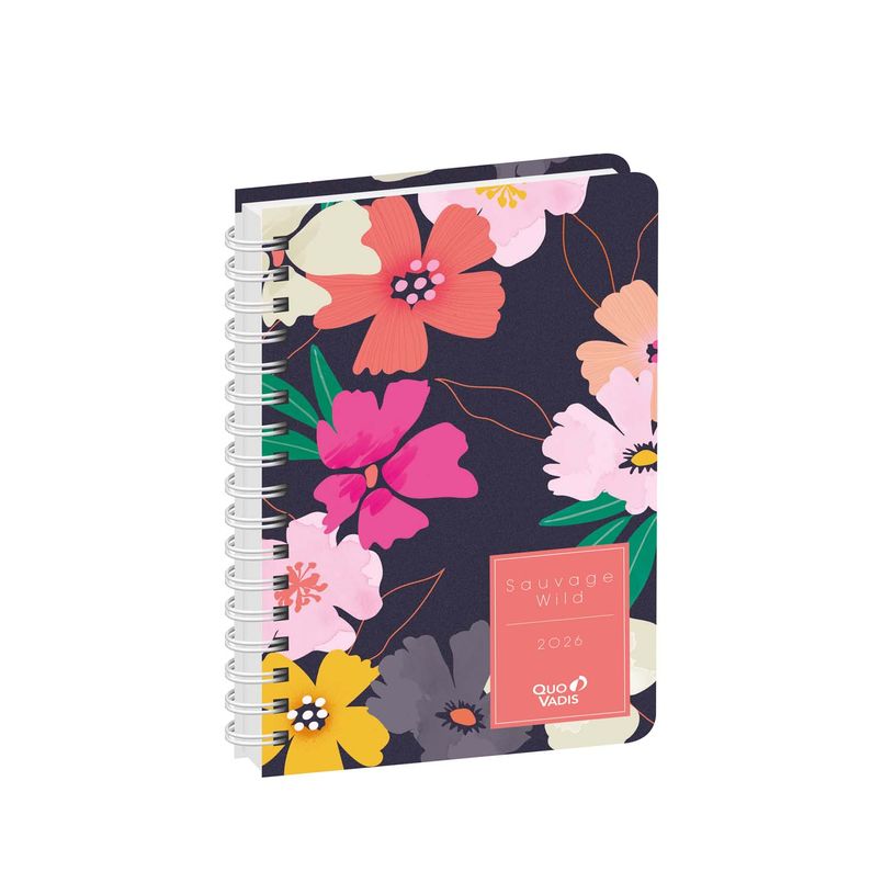 3371010532094-Agenda Année Civile - AFFAIRES SPIRALÉ FR - Couverture Daisy - Sauvage - 10x15 cm - Semainier - 14 mois de décembre à ja--0