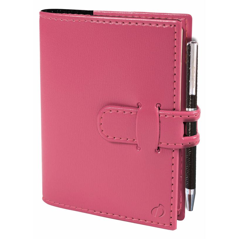 3371010407644-Agenda Année Civile - MINI 2 DAYS PRESTIGE FR - Couverture Soho avec Porte-mine - rose - 7x10 cm - 2 jours par page - 12 mois de de janvier à déc--0