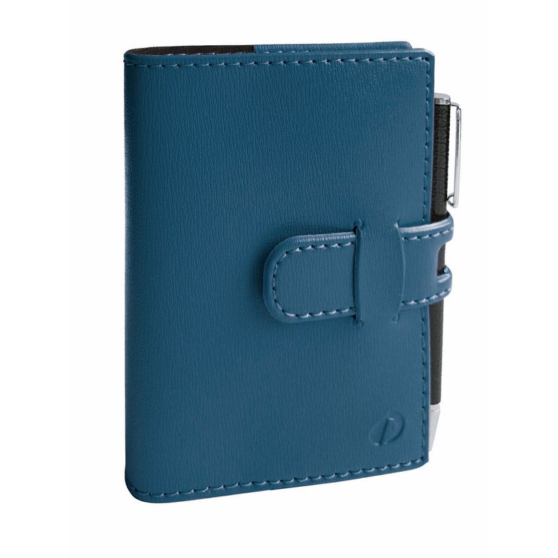 3371010488803-Quo Vadis - Agenda - Miniweek Prestige - Semainier Horizontal - Français - Soho - Bleu - 12 mois de janvier à décembre - 7x10 cm - Papier Clairefontaine ivoire - Fabri--0