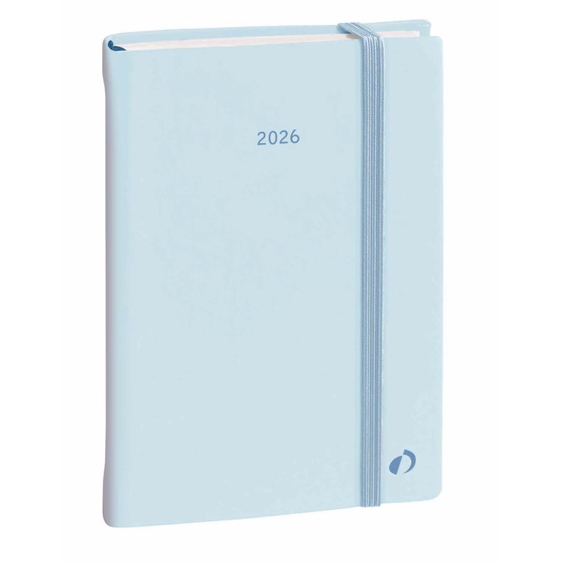 3371010532636-Agenda Année Civile - DAILY 21 COLOR Multilingue - Couverture Pastel  avec élastique- Bleu clair -15x21 cm  Journalier - 12 mois de de janvier à déc--0