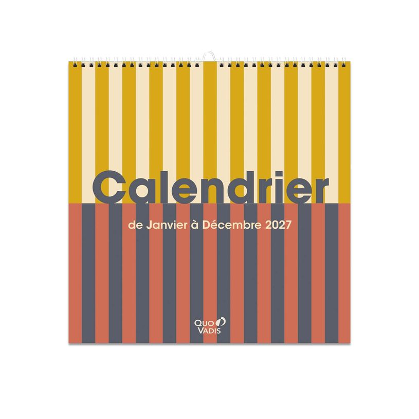 3371010535767-Quo Vadis - Calendrier à feuillets - Spiralé - Français - Eterny - Graphic - 12 mois de janvier à décembre - 30x30 cm - Papier Clairefontaine blanc - Fabri--0