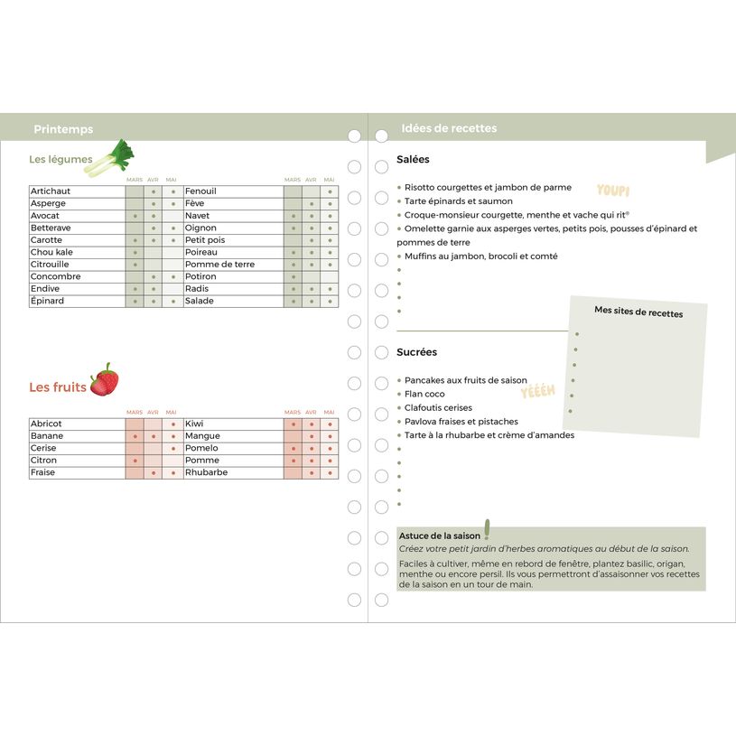 3371010529476-Quo Vadis - Agenda perpétuel - Spiralé - Semainier Horizontal - Français - Eterny - Multicolore - Perpétuel - 15x21 cm - Papier Clairefontaine blanc - Fabri--3