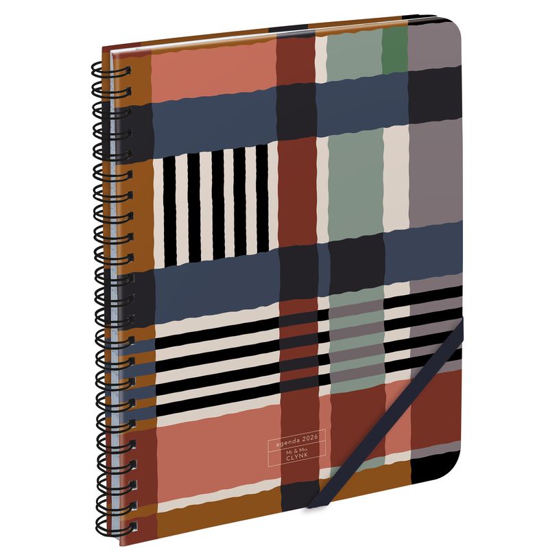 3700368835470-Agenda 2026 BLUE ART EDITIONS "Tartan" à spirale 17 x 24 cm--0