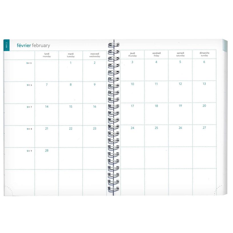3660942088480-Agenda de bureau Mini Labo Easytime 21S spiralé - 1 semaine sur 1 page - 15 x 21 cm - Ivoire - Exacomp--2