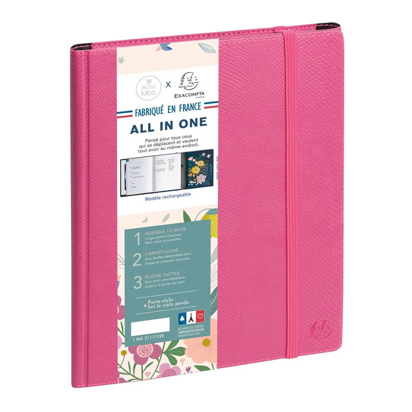 3660942088527-Agenda de bureau Mini Labo All in One EasyTime 21S spiralé - 1 semaine sur 1 page  + 1 carnet de notes ligné -15 x 21 cm ---0