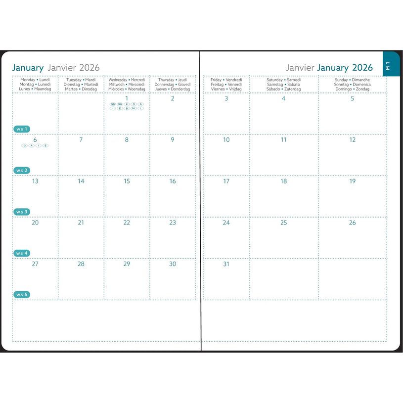 3660942088213-Agenda de poche Mini Labo Easyslim 15 - 1 mois sur 2 pages - 10 x 15 cm - Ivoire - Exacompta--1