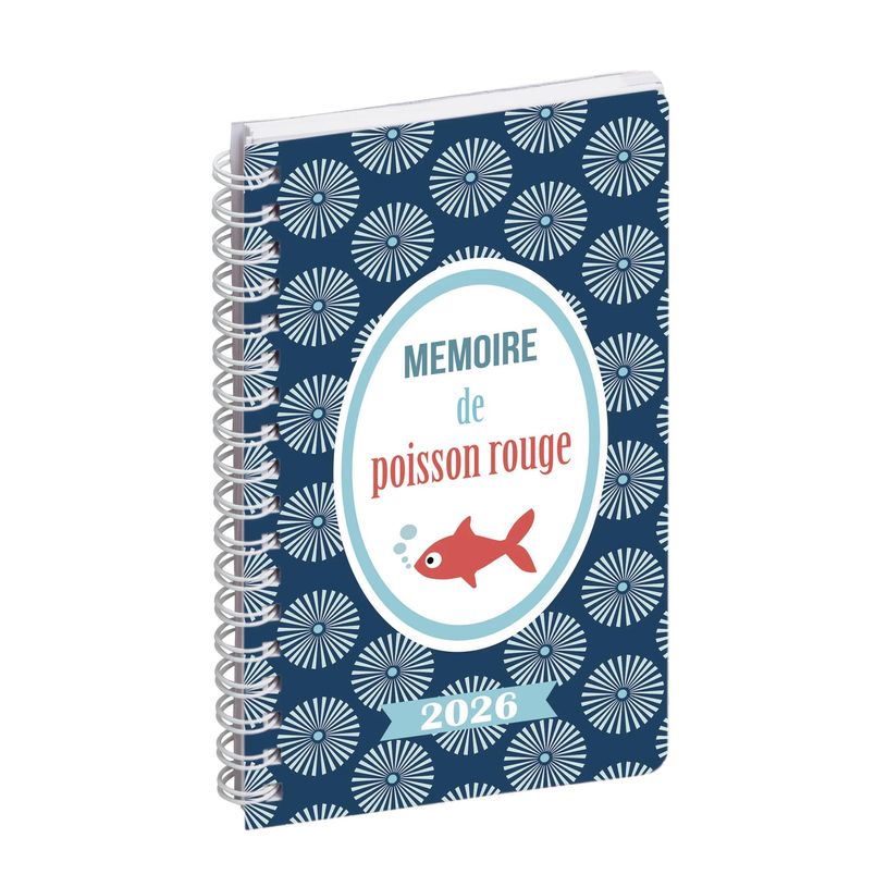 3660942089029-Agenda de poche Dodo & Cath Lady 16S spiralé - 1 semaine sur 2 pages - 9 x 16 cm - Poisson rouge - Exa--0