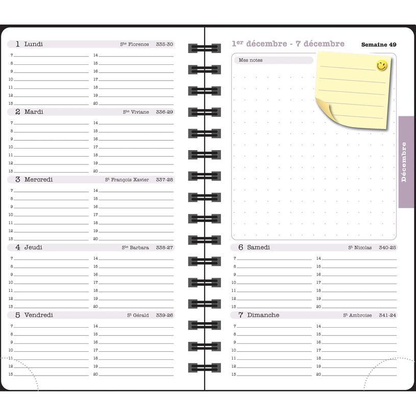 3660942088299-Agenda de poche Ondine Lady 16S spiralé - 1 semaine sur 2 pages - 9 x 16 cm - disponible dans différentes cou--9