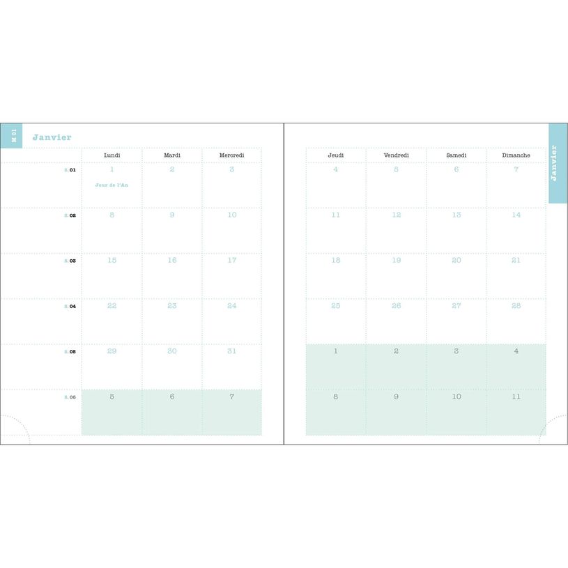 3660942088398-Agenda de bureau Ondine Lady 18 - 1 semaine sur 2 pages - 15 x 17 cm - disponible dans différentes cou--3