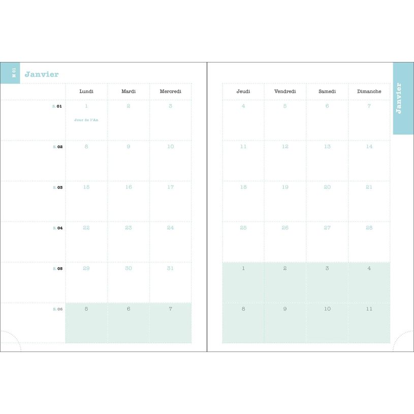 3660942088435-Agenda de bureau Ondine Lady 20 - 1 semaine sur 2 pages - 15 x 21 cm - disponible dans différentes cou--3