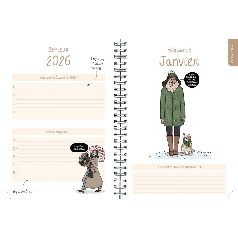 3660942088503-Agenda de bureau Gomargu 21S spiralé - 1 semaine sur 1 page - 15 x 21 cm - La vie - Exacompta--1