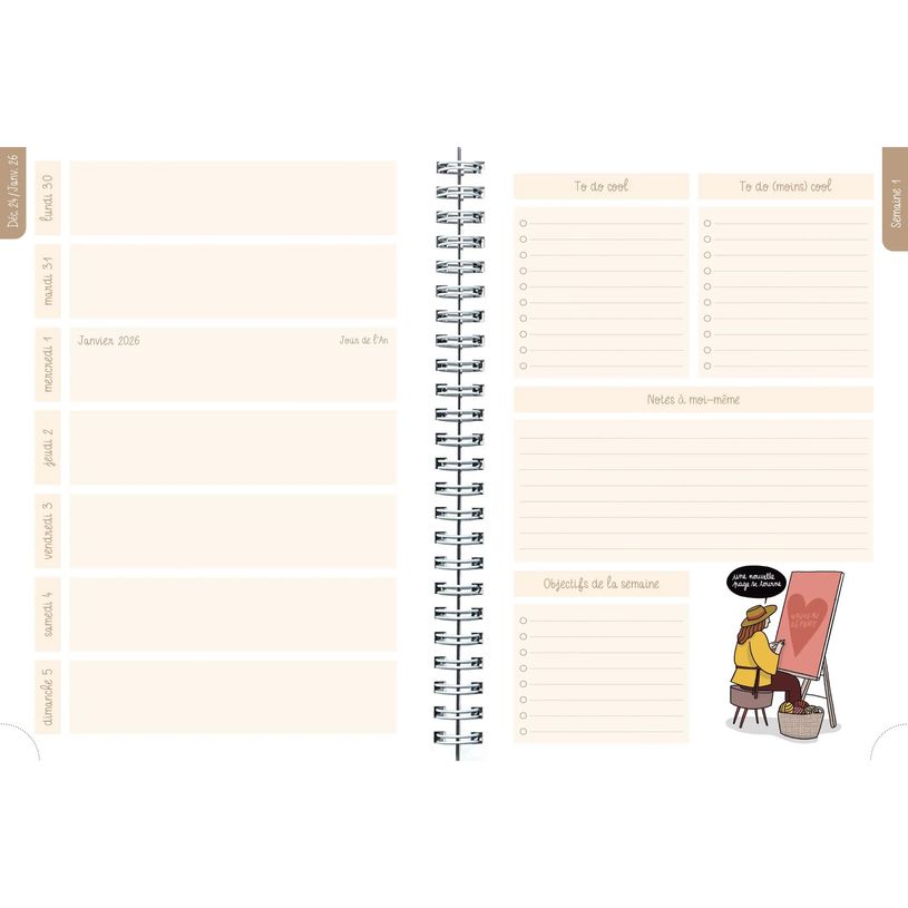 3660942088503-Agenda de bureau Gomargu 21S spiralé - 1 semaine sur 1 page - 15 x 21 cm - La vie - Exacompta--2