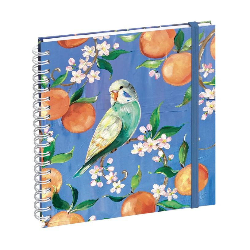 3660942088756-Agenda de bureau Sophie Adde Lady 18S spiralé - 1 semaine sur 2 pages - 15 x 17 cm - Oranges - Exacomp--0