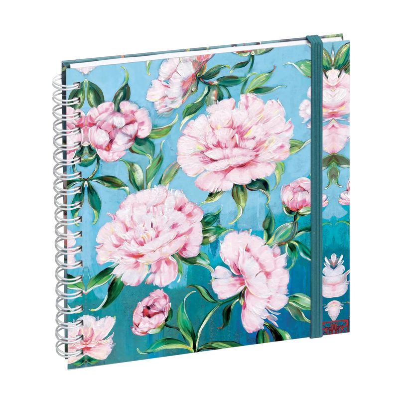 3660942088404-Agenda de bureau Sophie Adde Lady 18S spiralé - 1 semaine sur 2 pages - 15 x 17 cm - Fleurs - Exacompt--0