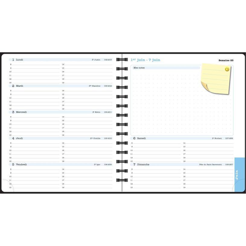 3660942088404-Agenda de bureau Sophie Adde Lady 18S spiralé - 1 semaine sur 2 pages - 15 x 17 cm - Fleurs - Exacompt--1