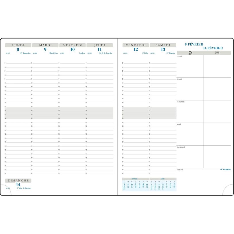 3660942088619-Agenda de bureau Baby Croco Horizons 27 - 1 semaine sur 2 pages - 21 X 27 cm - disponible dans différentes cou--2