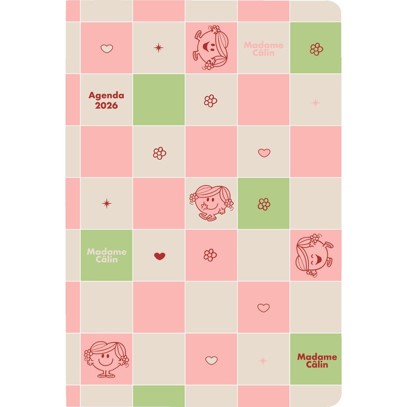 3664447212395-Agenda de poche Monsieur Madame - 1 semaine sur 2 pages - 10 x 15 cm - Madame Calin - Oberthur--0