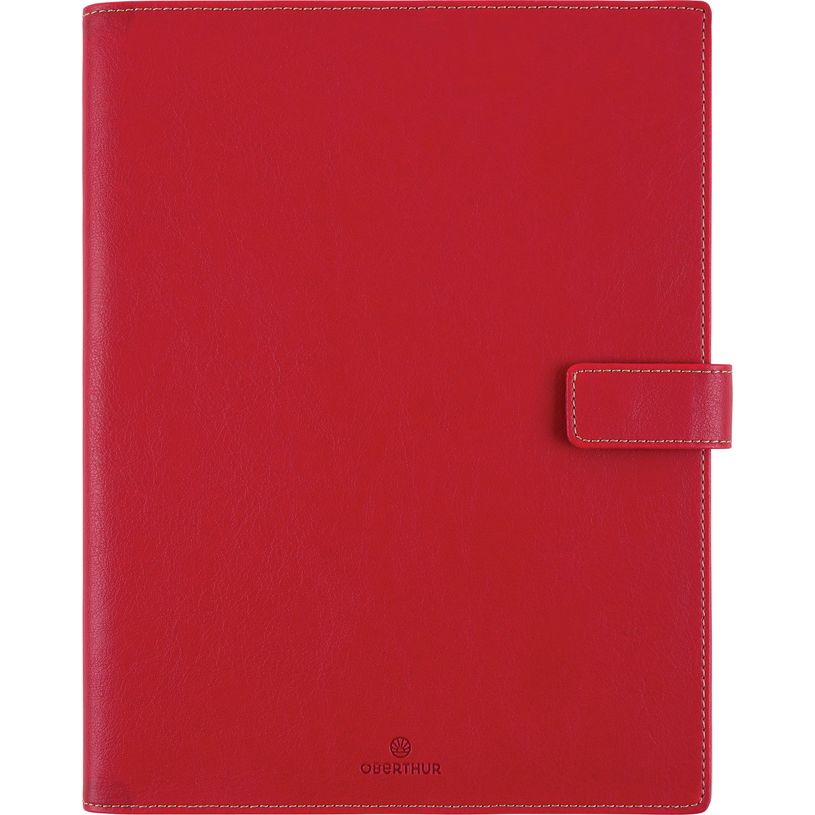 3664447210353-Agenda Milano - 1 semaine sur 2 pages - 22 x 28 cm - rouge - Oberthur--0