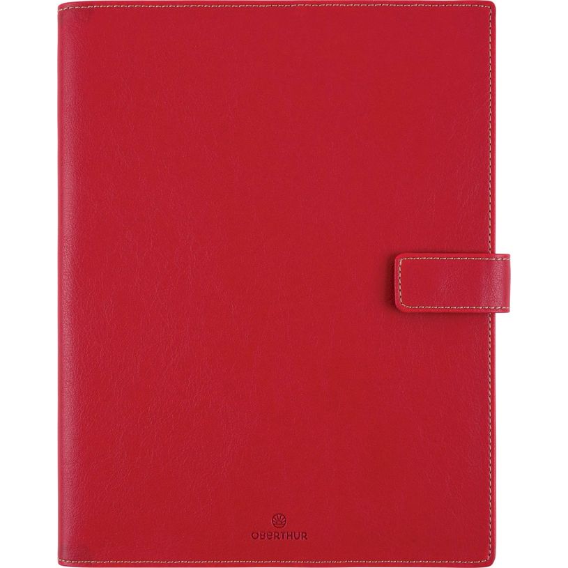 3664447228501-Agenda Milano - 1 semaine sur 2 pages - 22 x 28 cm - rouge - Oberthur--0