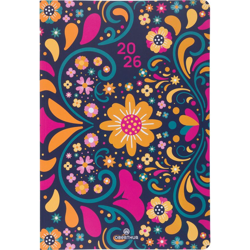 3664447211893-Agenda Lima - 1 semaine sur 2 pages - 17 x 24,5 cm - violet - Oberthur--0