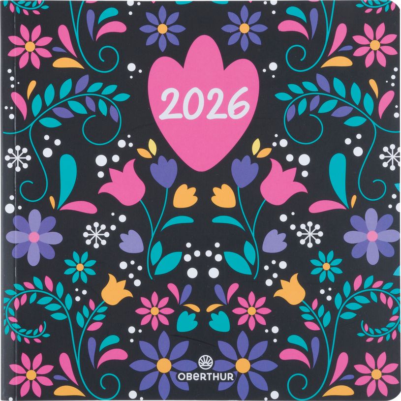 3664447211909-Agenda Lima - 1 semaine sur 2 pages - 16,5 x 16,5 cm - noir - Oberthur--0