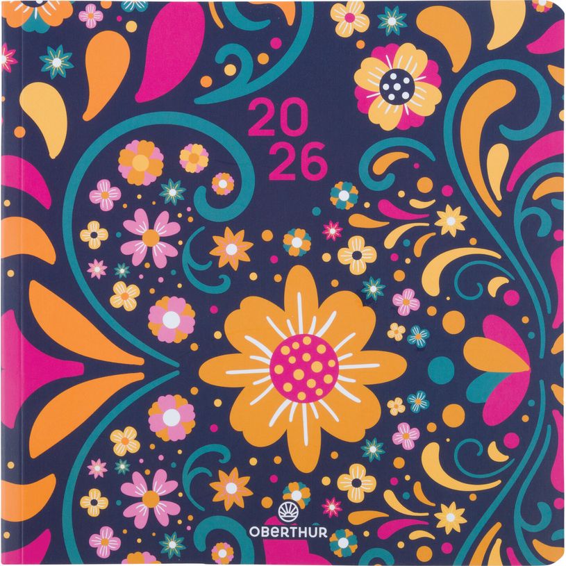3664447211923-Agenda Lima - 1 semaine sur 2 pages - 16,5 x 16,5 cm - violet - Oberthur--0