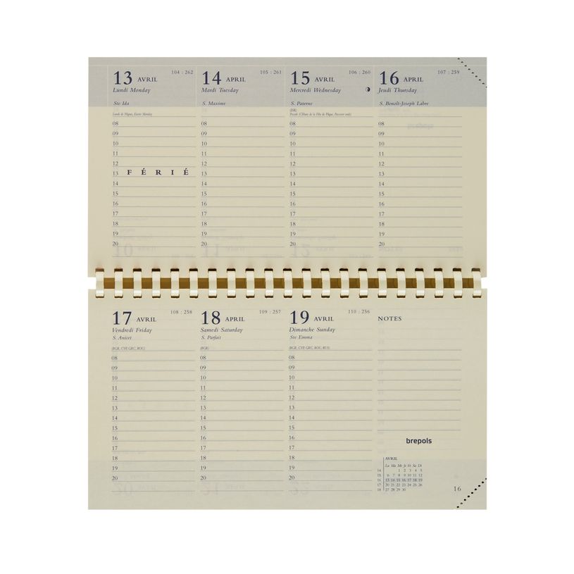 5412303106030-Agenda semainier Accent – format 2L – recharge – Brepols--0