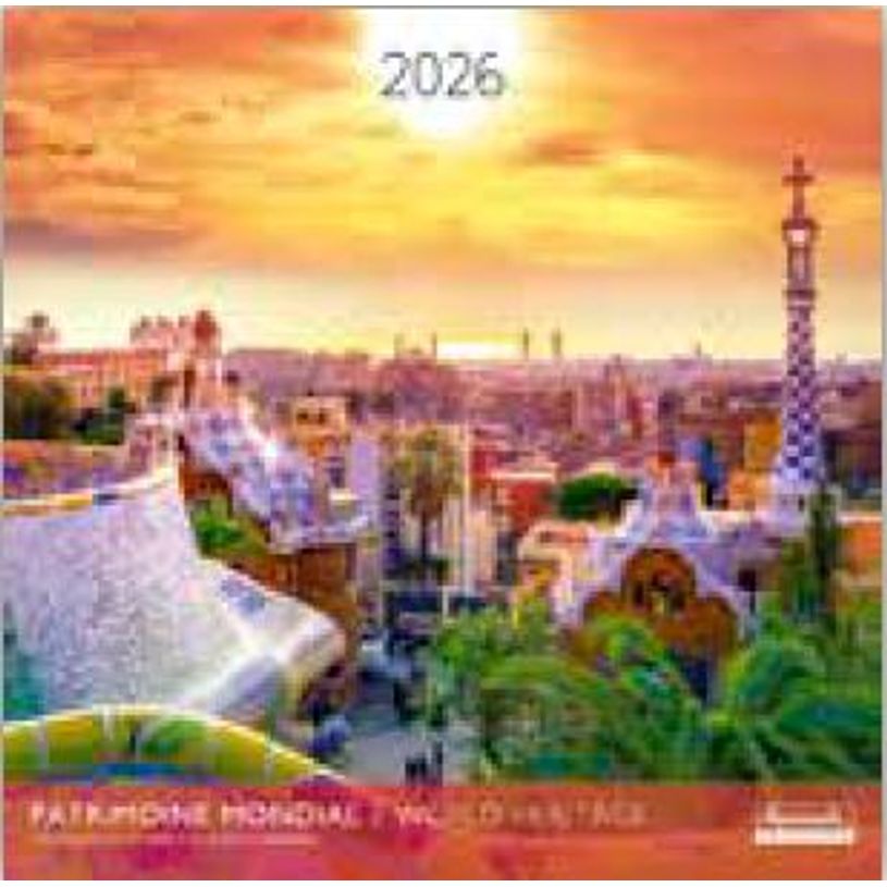 3494150174136-Calendriers 30x30cm 16 mois Aquarupella - Patrimoine mondial--0