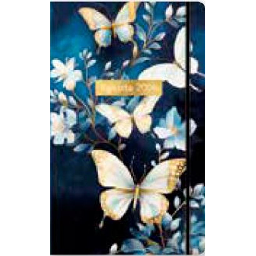 3494150175119-Agenda 13x21cm 12 mois Aquarupella -Papillons --0