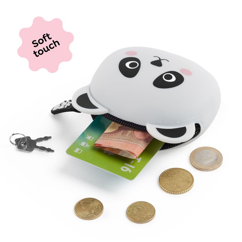 8422593193952-Mini porte-monnaie Panda Back2Fun -  silicone doux et design adorable.--2
