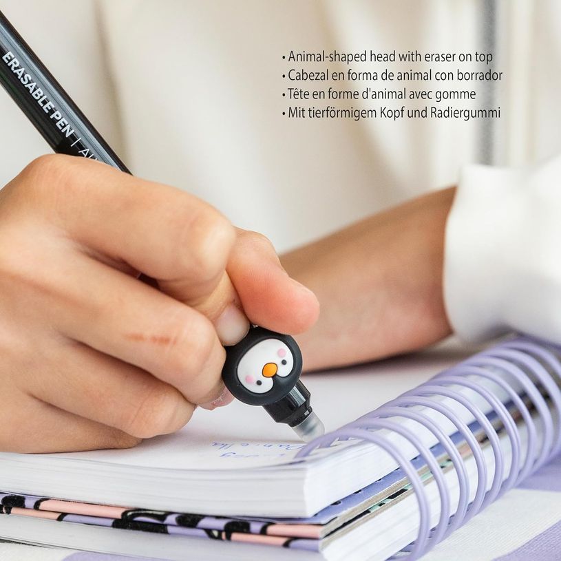 8422593119860-Back2Fun -  stylo effaçable à tête d'ours avec encre thermosensible -  idéal pour apprendre en douc--1