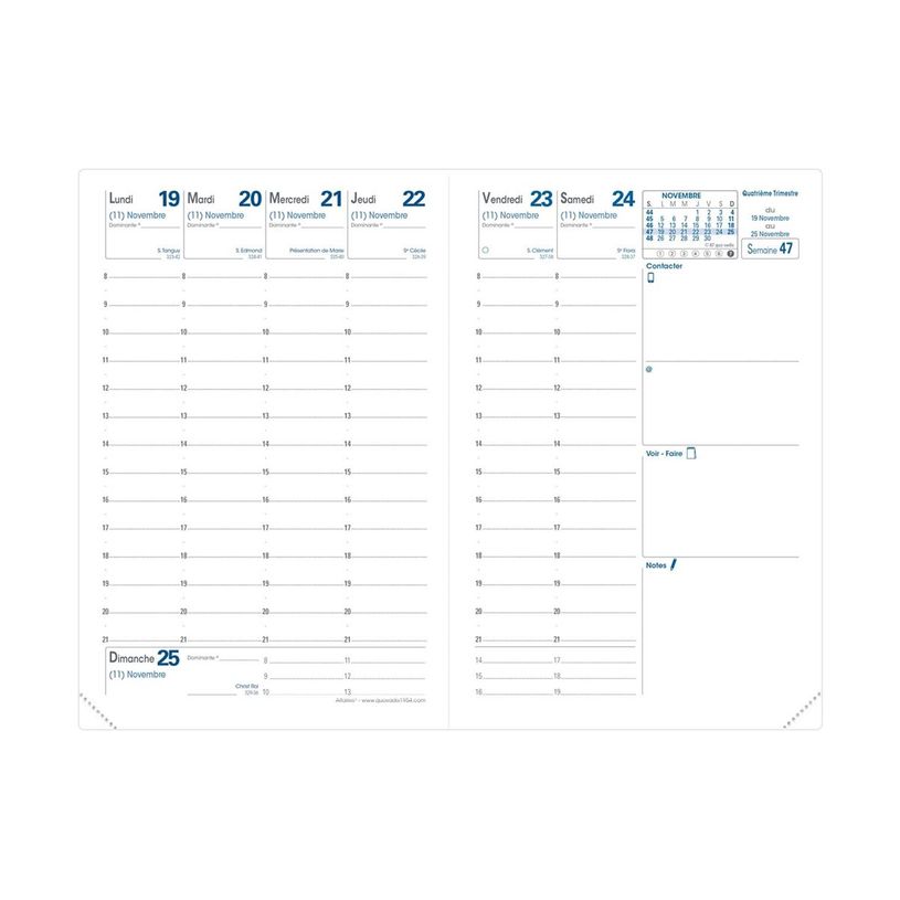 3371010524556-Quo Vadis - Agenda Année Civile - AFFAIRES FR - Couverture Hipsy - Marble - 10x15 cm - Semainier - 13 -P_405244003_3-1