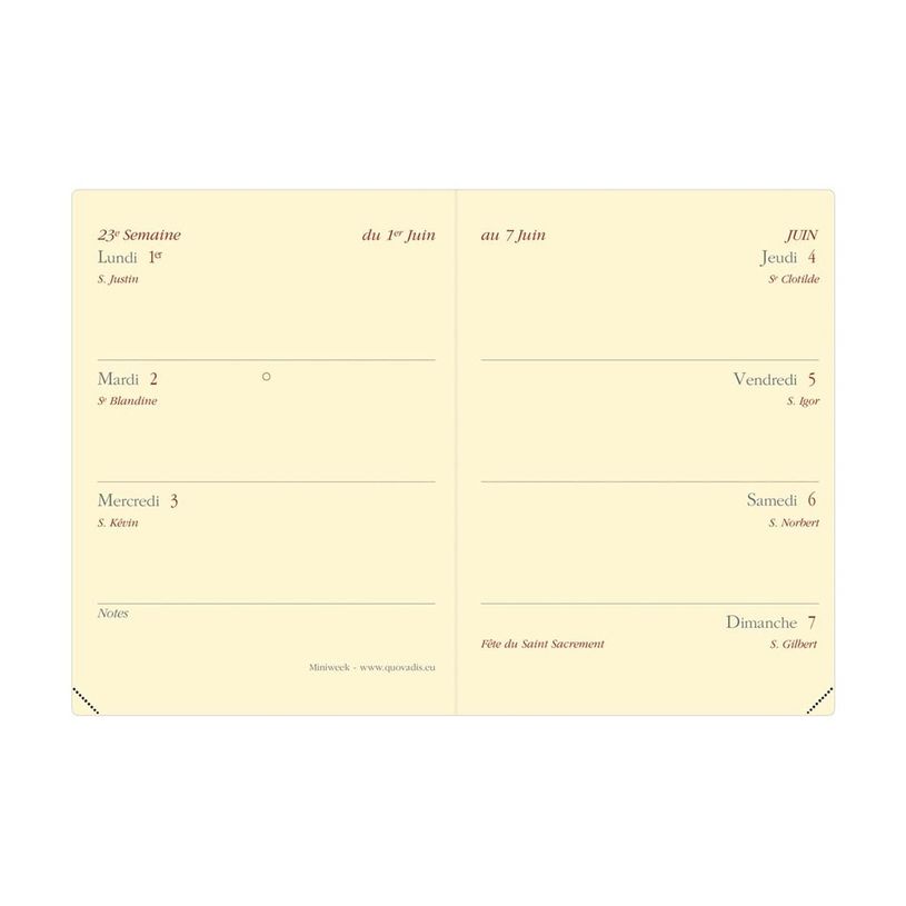 3371010528202-Quo Vadis - Agenda - Miniweek Prestige - Semainier Horizontal - Français - Soho - Violet - 12 mois de janvier à décembre - 7x10 cm - Papier Clairefontaine i-P_405244043_4-4