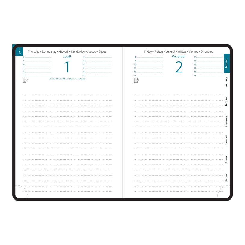3660942088114-Agenda de bureau Mini Labo Easyday 21 - 1 jour par page - 15 x 21 cm - Ivoire - Exacompta-P_405244332_3-4