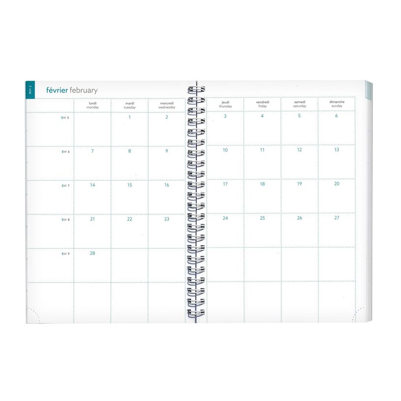 3660942088497-Agenda de bureau spiralé Mini Labo Easytime 21S - 1 semaine sur 1 page - 15 x 21 cm - Ver-P_405244333_7-9