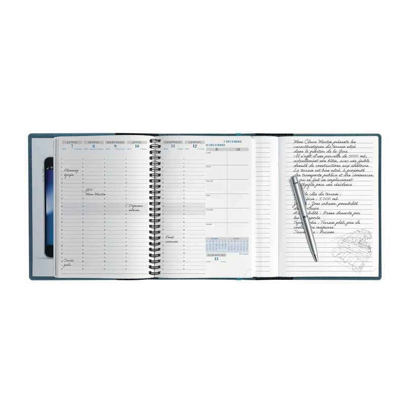 3660942089067-Agenda de bureau Sésame All in One Horizons 20S Visuel spiralé - 1 semaine sur 2 pages  + 1 carnet de notes ligné -15 x-P_405244337_12-18
