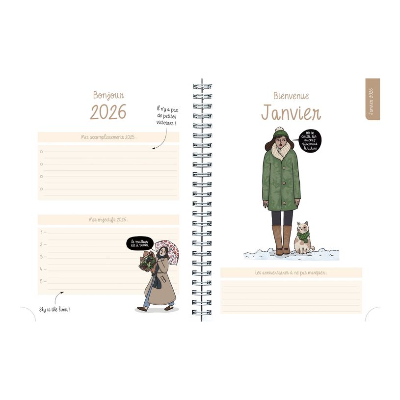3660942088503-Agenda de bureau Gomargu 21S spiralé - 1 semaine sur 1 page - 15 x 21 cm - La vie - Exaco-P_405244362_3-6