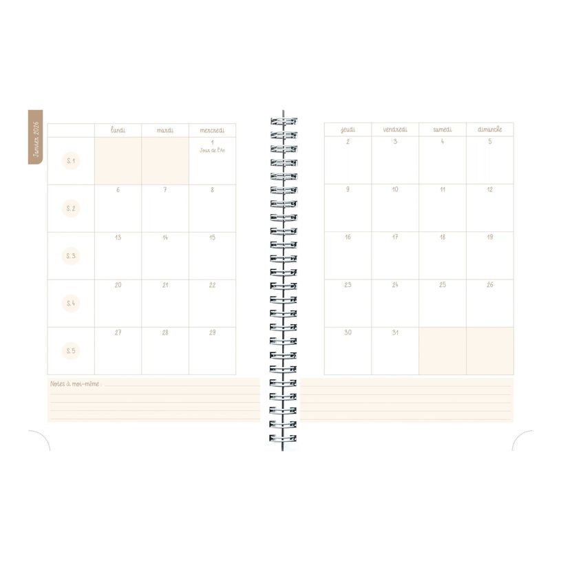3660942088503-Agenda de bureau Gomargu 21S spiralé - 1 semaine sur 1 page - 15 x 21 cm - La vie - Exaco-P_405244362_4-8