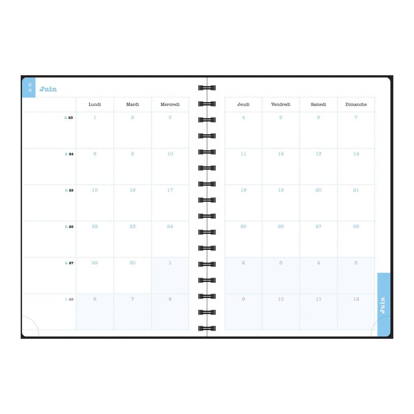 3660942088763-Agenda de bureau Sophie Adde Lady 20S spiralé - 1 semaine sur 2 pages - 15 x 21 cm - Oi-P_405244367_10-12