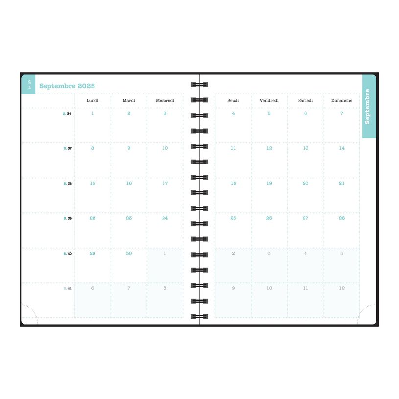 3660942088442-Agenda de bureau Sophie Adde Lady 20S spiralé - 1 semaine sur 2 pages - 15 x 21 cm - Fle-P_405244368_5-13