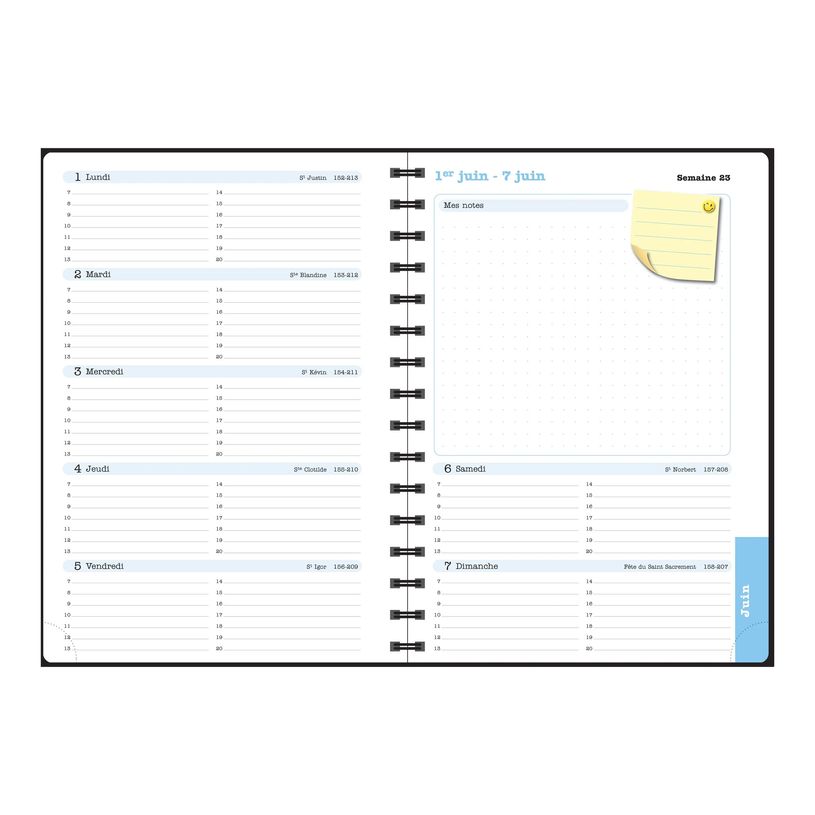 3660942088442-Agenda de bureau Sophie Adde Lady 20S spiralé - 1 semaine sur 2 pages - 15 x 21 cm - Fle-P_405244368_6-21