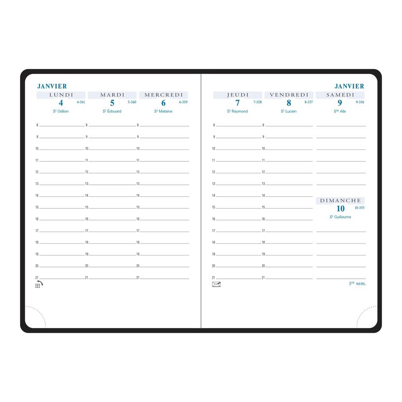 3660942088190-Agenda de poche Baby Croco Horizons 15 - 1 semaine sur 2 pages - 10,5 x 15,5 cm - disponible dans di-P_405244370_1-10