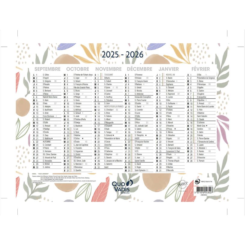 3371010543427-Calendrier rigide - Septembre à Septembre 13x18-P_405244386_1-0