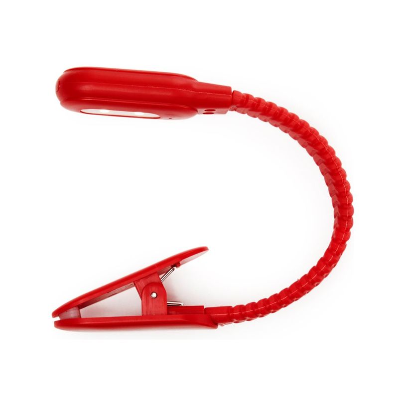 612615101340-Kikkerland - Liseuse - LED COB light - système de fixation avec pince - 2 modes - rouge cl-P_405244567_1-0