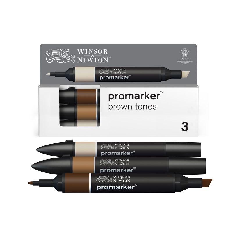 884955097182-WINSOR & NEWTON - ProMarker tons marron - marqueur double pointe - Sienne brûlée caramel satiné - encre à base de colo-P_405244931_3-5